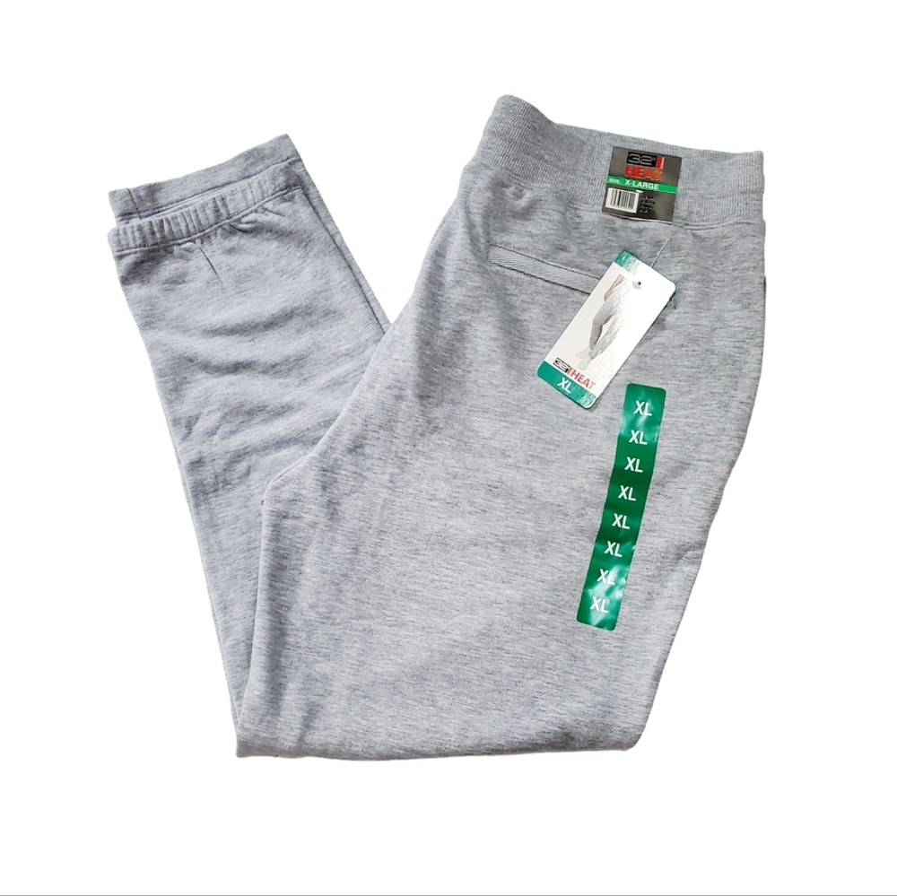 Men's 32 Degrees Heat French Terry Jogger Sweatpants Gray Size XL NWT